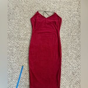 Velvet Halter Tie Dress